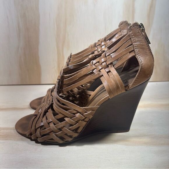Tory Burch Tevray Braided Leather Wedge Sandals Women’s Size 10 - Picture 9 of 9